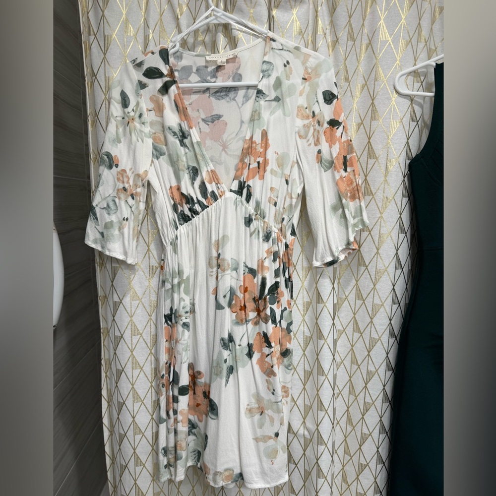 Beautiful white and floral dress